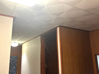 小工事 下地補強で安心、脱臭効果も考えた玄関まわりの天井